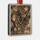 Hunting Camouflage Square Compass Metalen Ornament (Rechts)