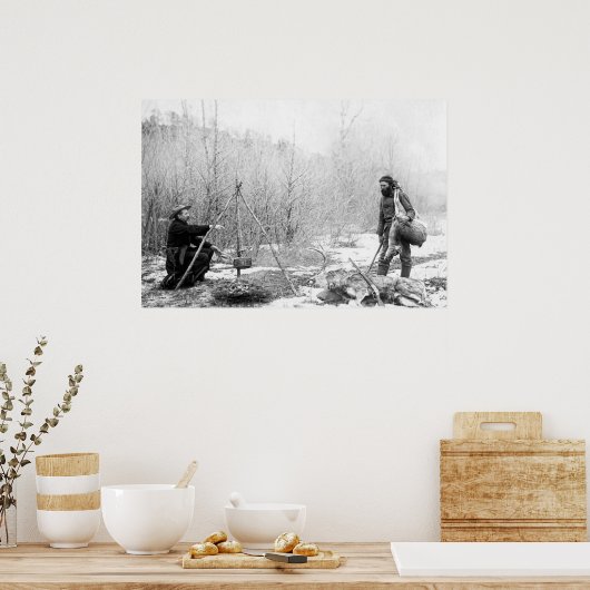 Hunting Camp Winter 1887-88 — South Dakota Poster (Keuken)