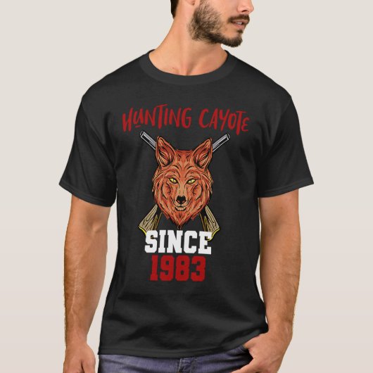 Hunting cayote sinds 1983 t-shirt (Voorkant)
