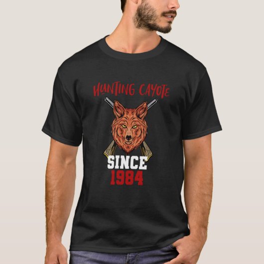 Hunting cayote sinds 1984 t-shirt (Voorkant)