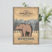 Hunting club RSVP kaartje (Staand voorkant)