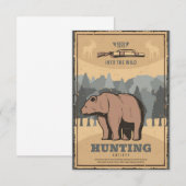 Hunting club RSVP kaartje (Voorkant / Achterkant)