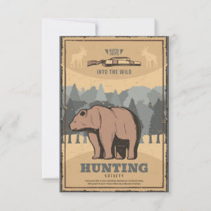 Hunting club RSVP kaartje