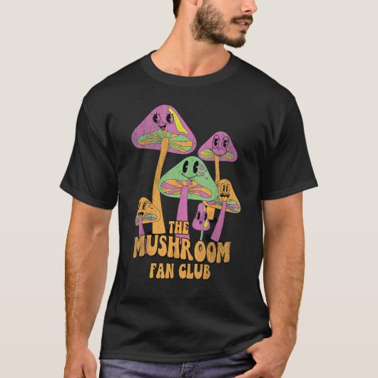 Hunting Cottcore The Mushroom Fan Club Fungi T-shirt (Voorkant)