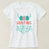 Hunting Crew Easter Shirt; Fun Egg Hunt Familie T-shirt (Design voorkant)