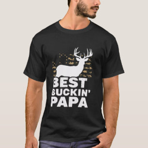 Hunting Dad Deer Buck USA Vlag Beste Buckin Dad T-shirt