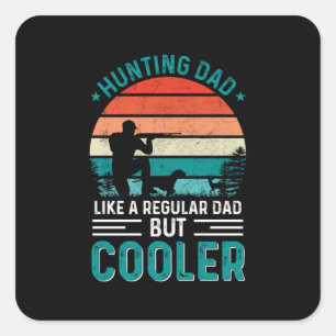 Hunting Dad Vierkante Sticker