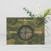 HUNTING/DEER/BIRTHDAY-INVITATIE - VERANDERING VAN  KAART (Staand voorkant)