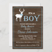 Hunting Deer Boy Baby shower Kaart (Voorkant)