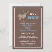Hunting Deer Boy Baby shower Kaart (Voorkant)