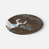 Hunting Deer Boy Baby shower Papieren Bordje (Gekanteld)