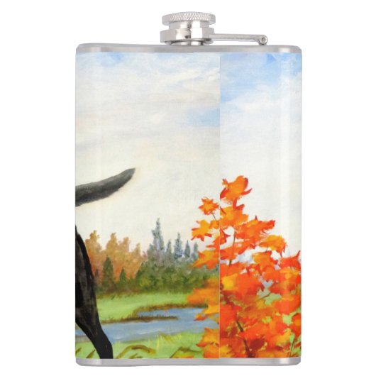 Hunting Dog Flask Heupfles (Achterkant)
