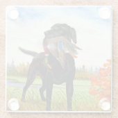 Hunting Dog Glazen Onderzetter (Achterkant)