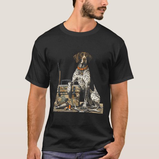 Hunting Dog Inter Bird Dog Duck Hunter Camo Retrie T-shirt (Voorkant)