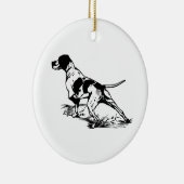 Hunting Dog Keramisch Ornament (Rechts)