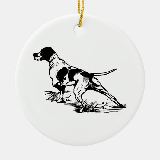 Hunting Dog Keramisch Ornament (Voorkant)