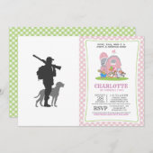 Hunting dog met jager - Kies achtergrondkleur Kaart (Voorkant / Achterkant)