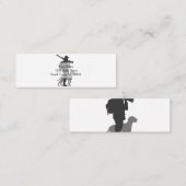 Hunting dog met jager - Kies achtergrondkleur Mini Visitekaartje (Voorkant / Achterkant)