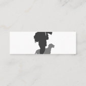 Hunting dog met jager - Kies achtergrondkleur Mini Visitekaartje (Achterkant)