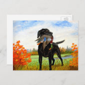 Hunting Dog Painting Briefkaart (Voorkant / Achterkant)