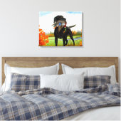 Hunting Dog Painting Wrapped Canvas (Insitu (Slaapkamer))