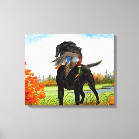 Hunting Dog Painting Wrapped Canvas Afdruk (Voorkant)