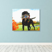 Hunting Dog Painting Wrapped Canvas Afdruk (Insitu (Houten vloer))
