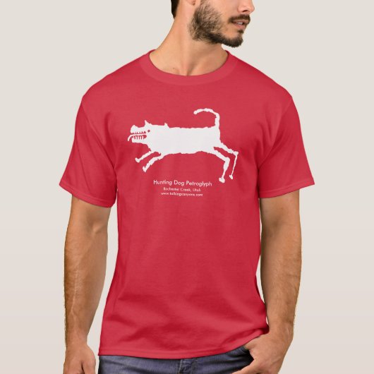 Hunting Dog Petroglyph T-shirt (Voorkant)