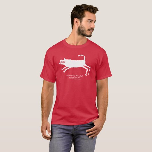 Hunting Dog Petroglyph T-shirt (Voorkant volledig)