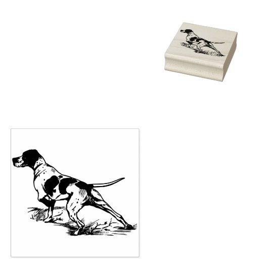 Hunting dog rubberstempel (Gestempeld)