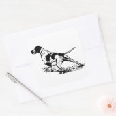 Hunting Dog Vierkante Sticker (Envelop)