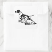 Hunting Dog Vierkante Sticker (Tas)