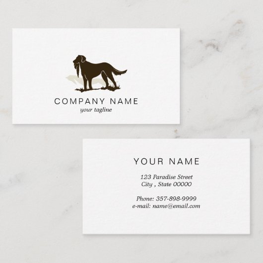 Hunting Dog Visitekaartje (Voorkant / Achterkant)