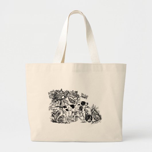 hunting dogs grote tote bag (Voorkant)