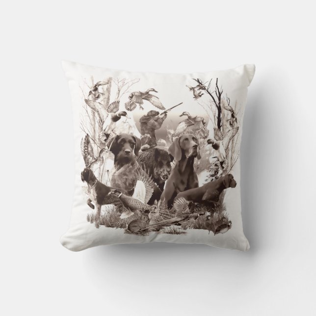 Hunting dogs, Pistolen honden, Hunting seizoen T-S Kussen (Voorkant)