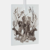 Hunting dogs, Pistolen honden, jachtseizoen Glas Ornament (Voorkant Rechts)