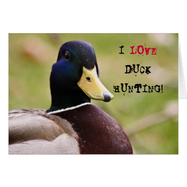 Hunting Duck Card (Voorkant Horizontaal)