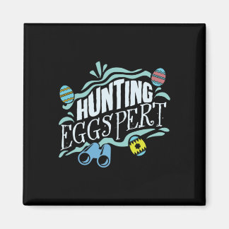 Hunting Eggspert Easter Bunny Egg  Magneet