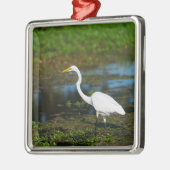 Hunting Egret Metalen Ornament (Links)