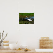 Hunting Egret Poster (Keuken)