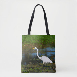 Hunting Egret Tote Bag