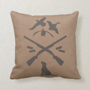 Hunting Emblem Pillow   {Eenden & Shotgun} Kussen