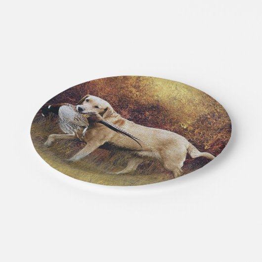 Hunting faasant, Autumn Tapestry Metal Print Coff Papieren Bordje (Gekanteld)