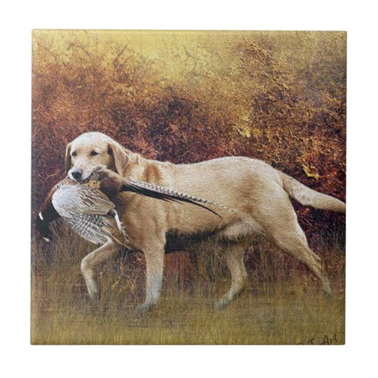 Hunting faasant, Autumn Tapestry Metal Print Coff Tegeltje (Voorkant)