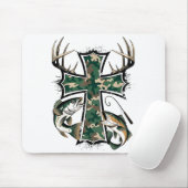 Hunting Fishing Faith - Christian Hunter Fisherman Muismat (Met muis)