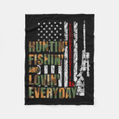 Hunting Fishing Loving Everyday American Deer Hunt Fleece Deken (Voorkant)