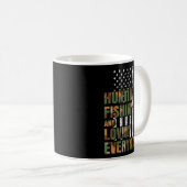 Hunting Fishing Loving Everyday American Deer Hunt Koffiemok (Voorkant rechts)