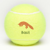 Hunting fox tennis ball tennisballen (Achterkant)