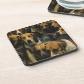 Hunting foxhounds, Galway Blazers, Ierland Bier Onderzetter (Linkerzijde)