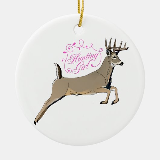 Hunting Girl Keramisch Ornament (Voorkant)